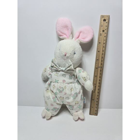 Vintage McBaby Soft Dreams Bunny Rattle Stuffed Animal Plush 9” - Picture 1 of 5